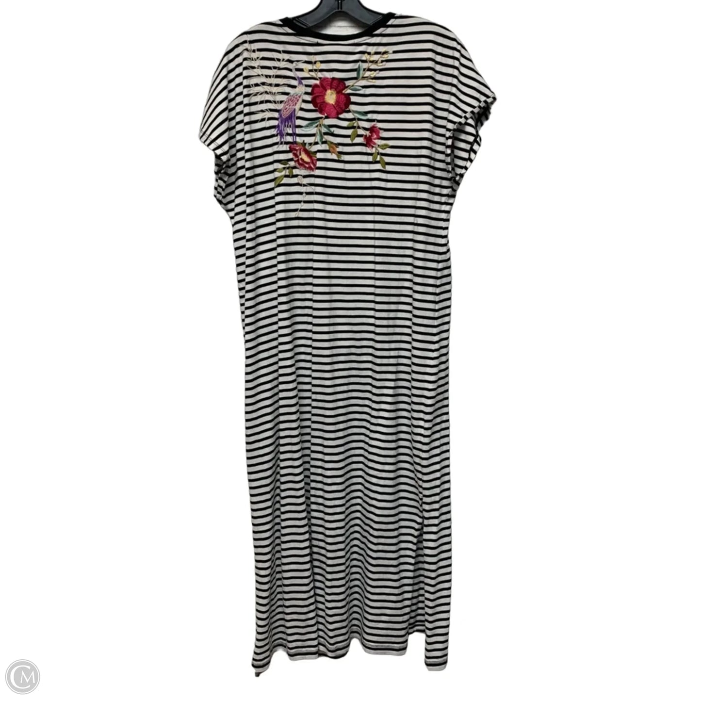 Dress Designer By Johnny Was In Striped Pattern, Size: M