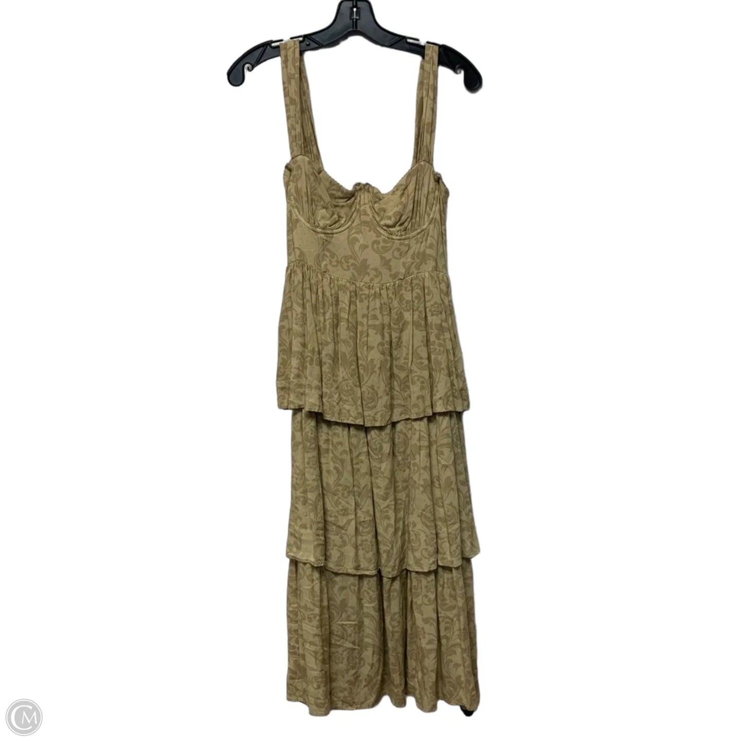 Dress Casual Midi By We Wore What In Cream & Tan, Size: S