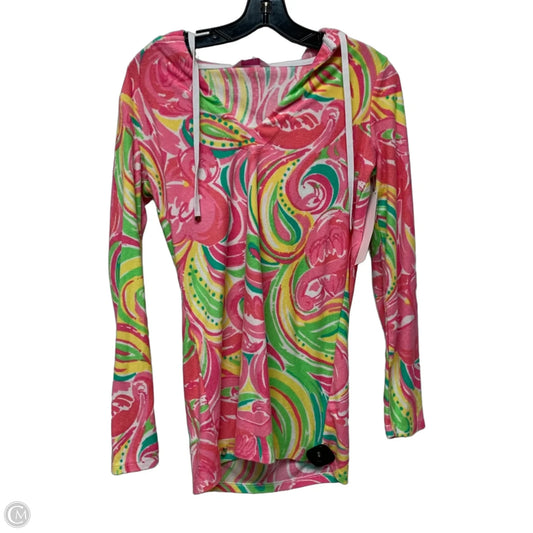 Swimwear Cover-up Designer By Lilly Pulitzer In Green & Pink, Size: S