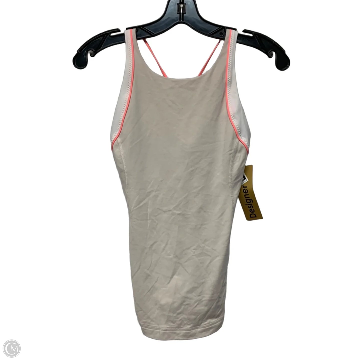 Athletic Tank Top By Lululemon In Cream & Orange, Size: S