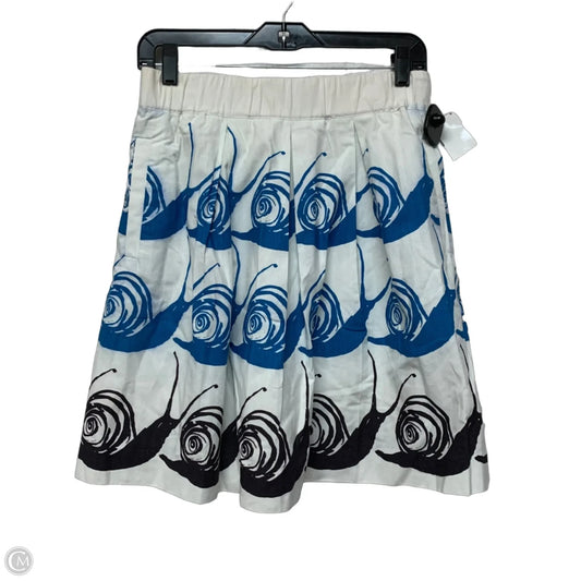 Skirt Mini & Short By Maeve In Blue & White, Size: S