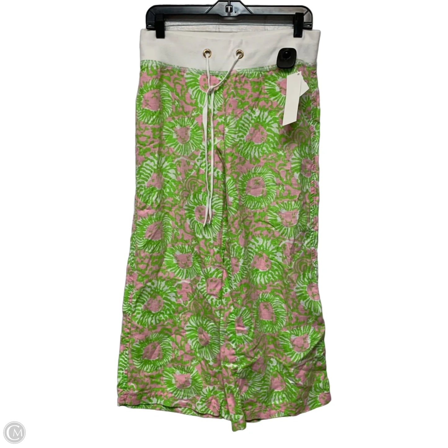 Pants Designer By Lilly Pulitzer In Green & Pink, Size: 4
