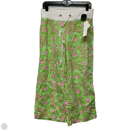 Pants Designer By Lilly Pulitzer In Green & Pink, Size: 4