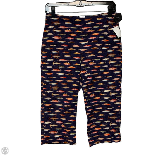 Pants Cropped By Maeve In Blue & Orange, Size: S
