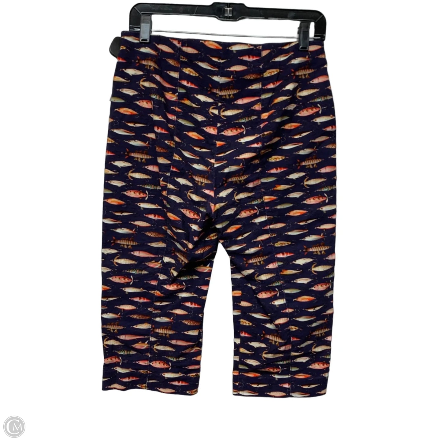 Pants Cropped By Maeve In Blue & Orange, Size: S