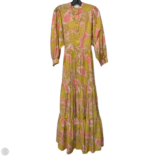 Dress Casual Maxi By Boden In Pink & Yellow, Size: S