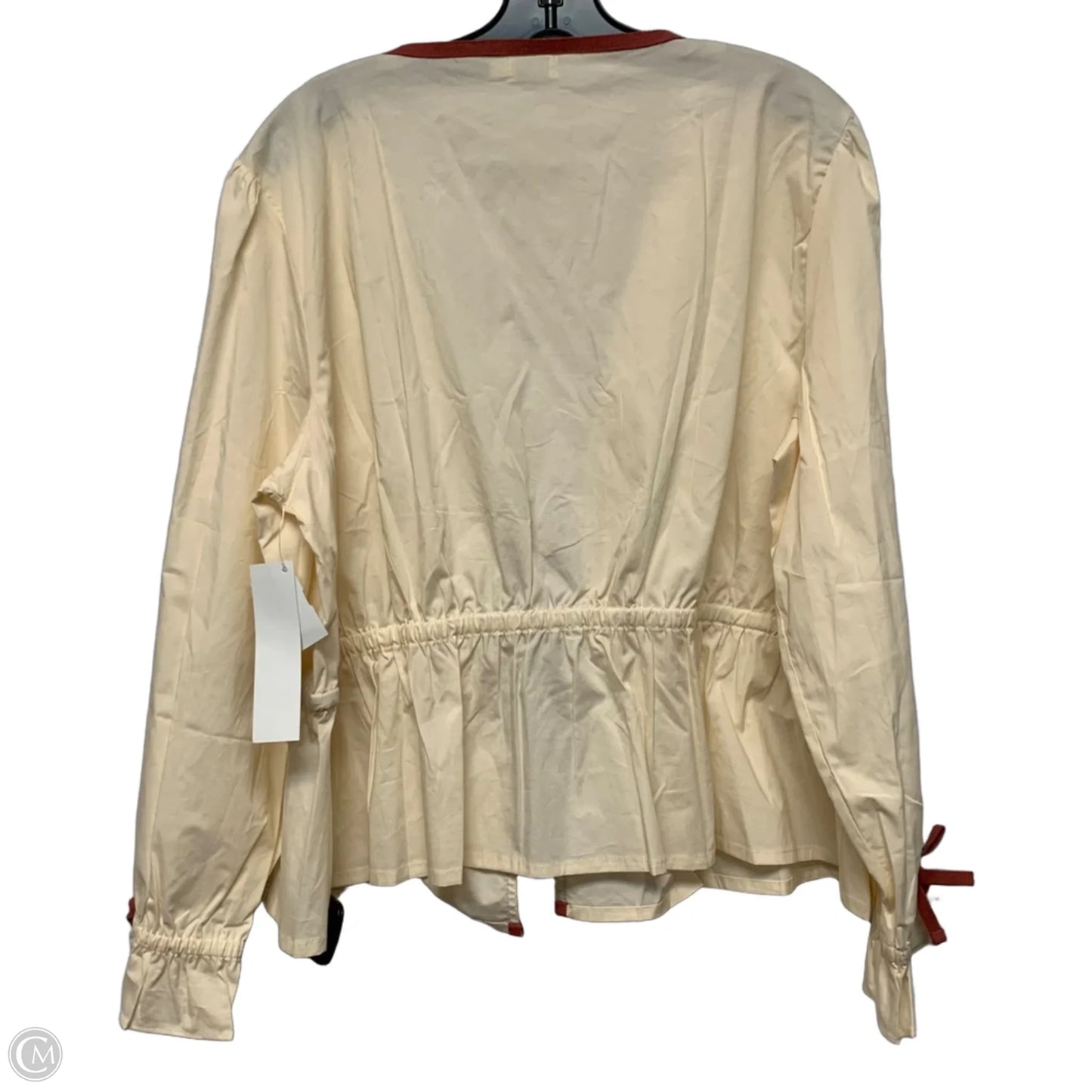 Top Long Sleeve Designer By Spartina In Cream, Size: 1x