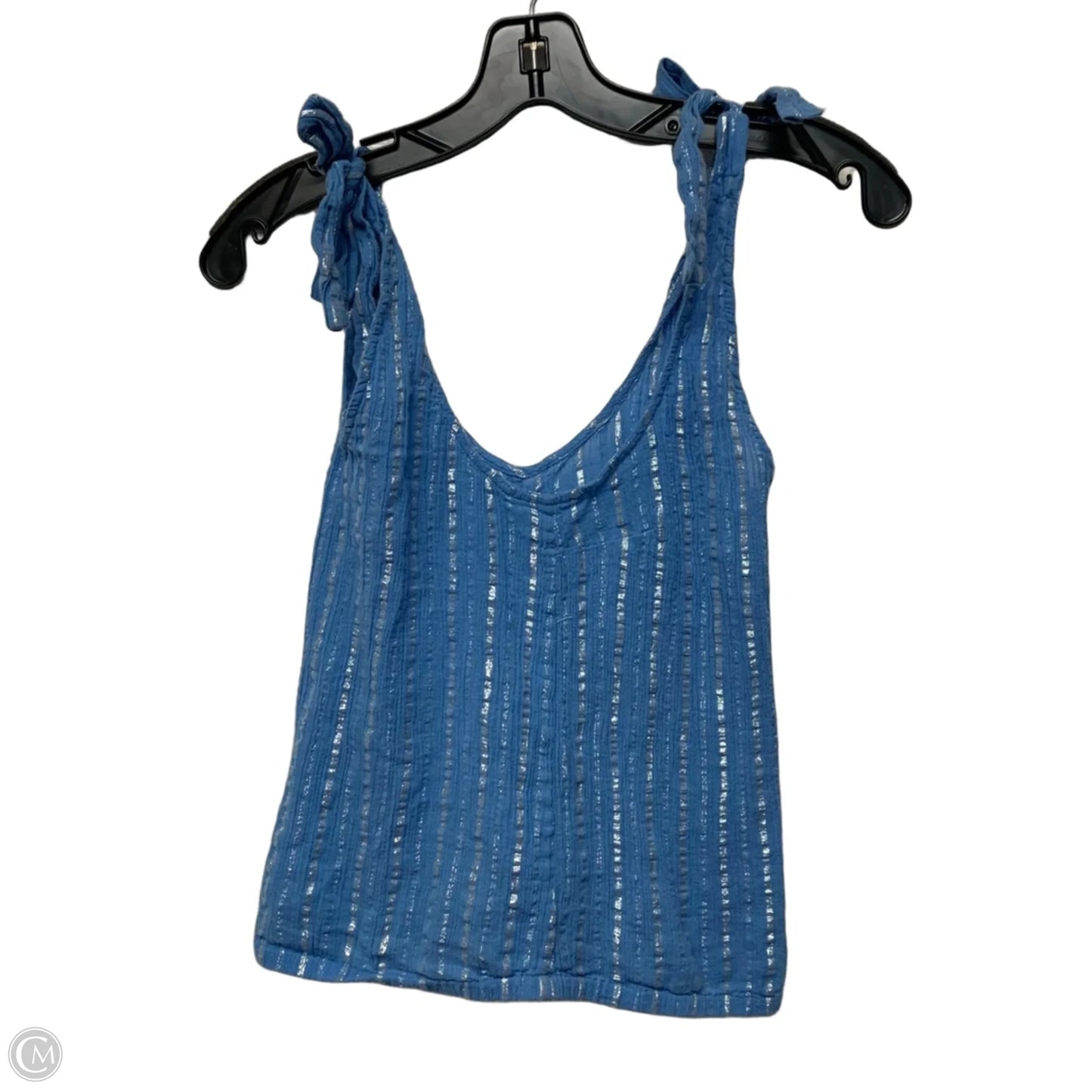 Top Sleeveless By Aerie In Blue & Silver, Size: Xs