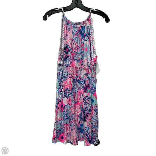 Romper Designer By Lilly Pulitzer In Blue & Pink, Size: Xs