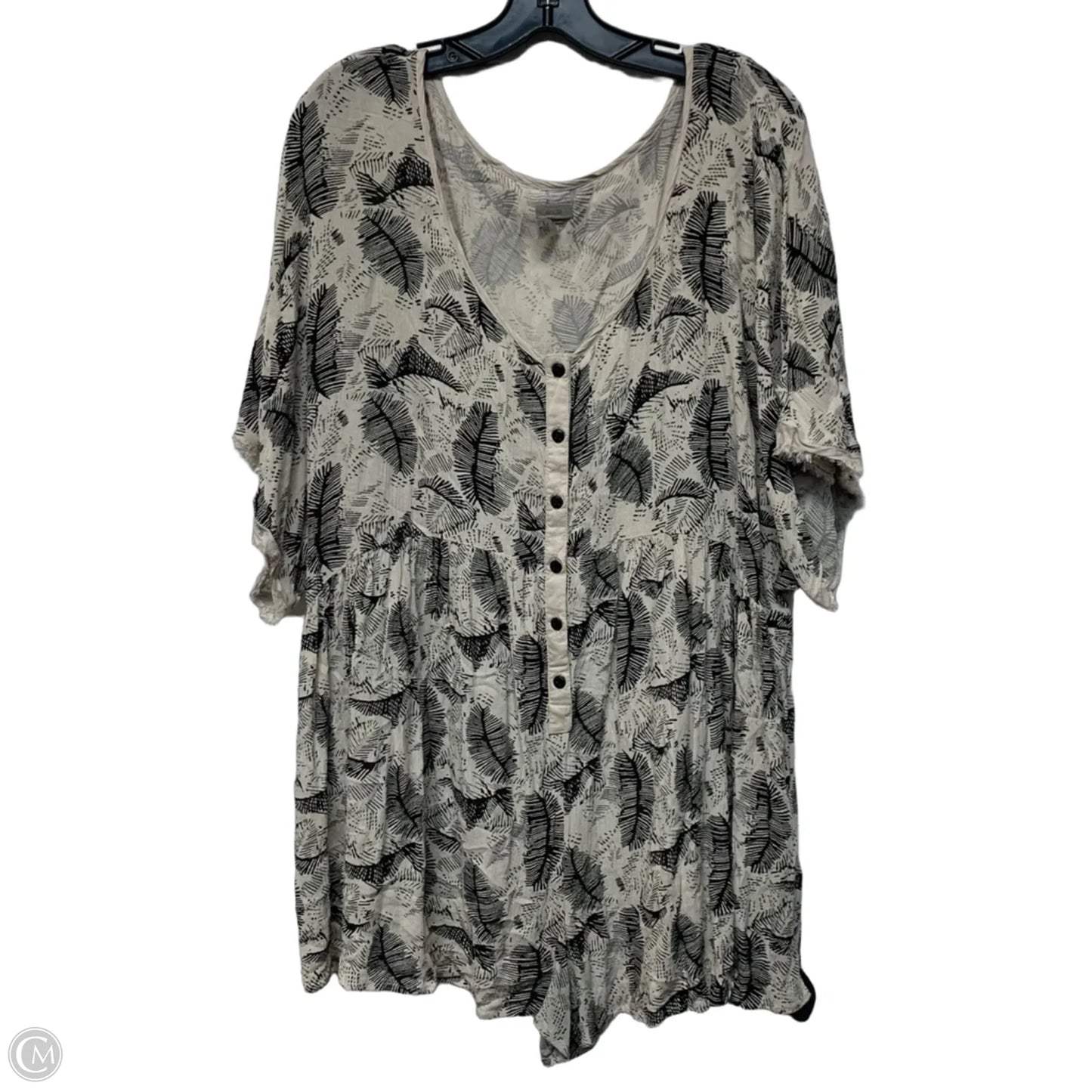 Romper By Ecote In Black & Cream, Size: L