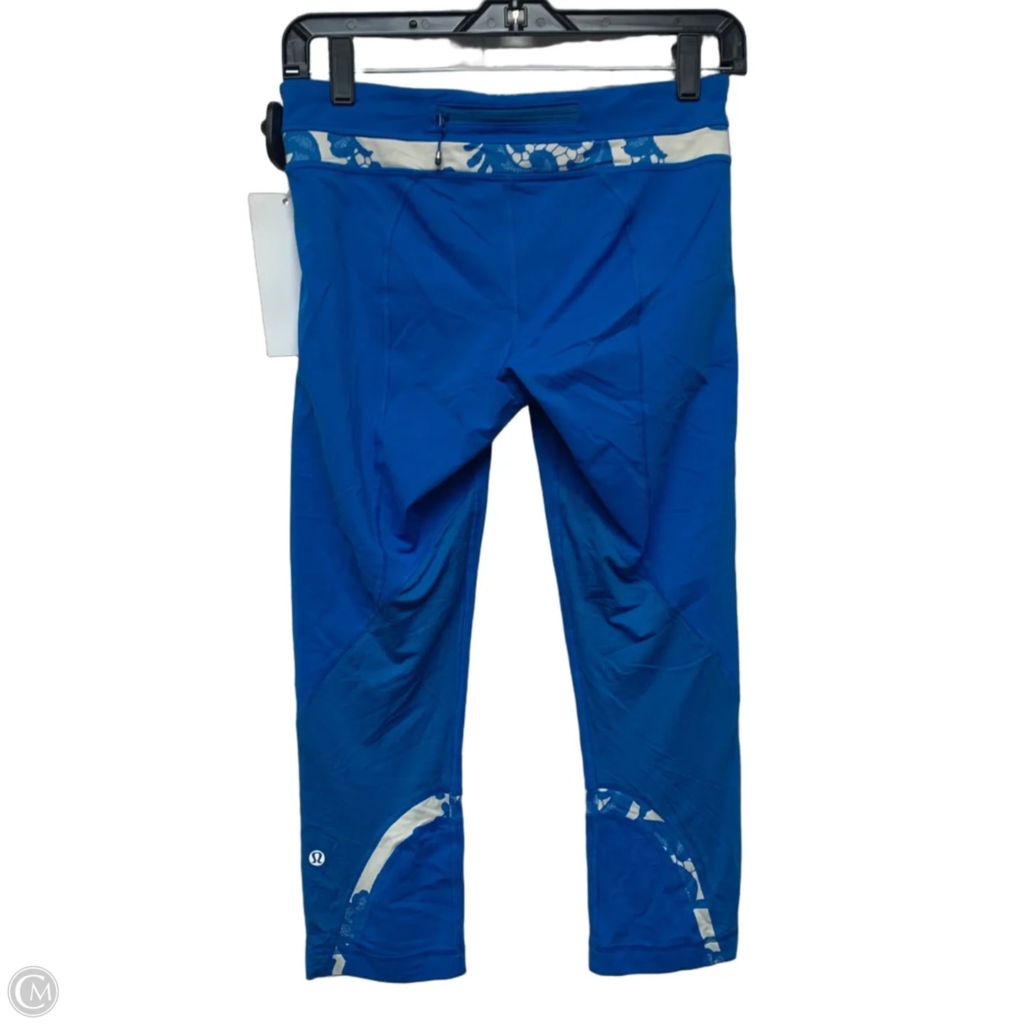 Athletic Leggings Capris By Lululemon In Blue & White, Size: M