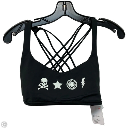 Athletic Bra By Lululemon In Black & White, Size: M