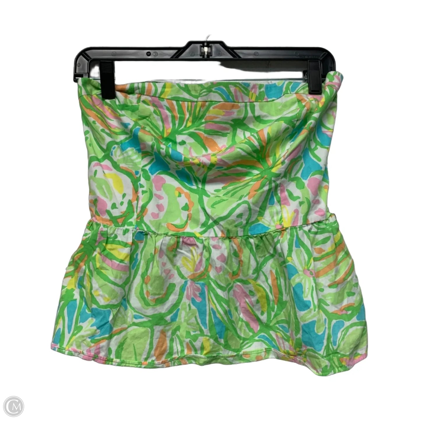 Top Sleeveless Designer By Lilly Pulitzer In Green & Orange, Size: M