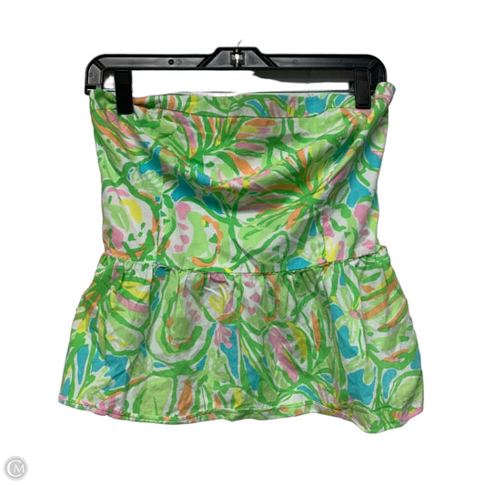 Top Sleeveless Designer By Lilly Pulitzer In Green & Orange, Size: M