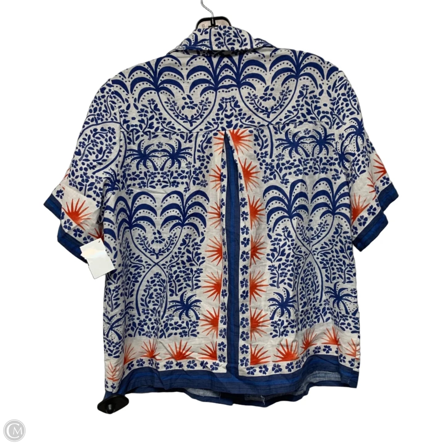 Top Short Sleeve By Rachel Zoe In Blue & Orange, Size: S