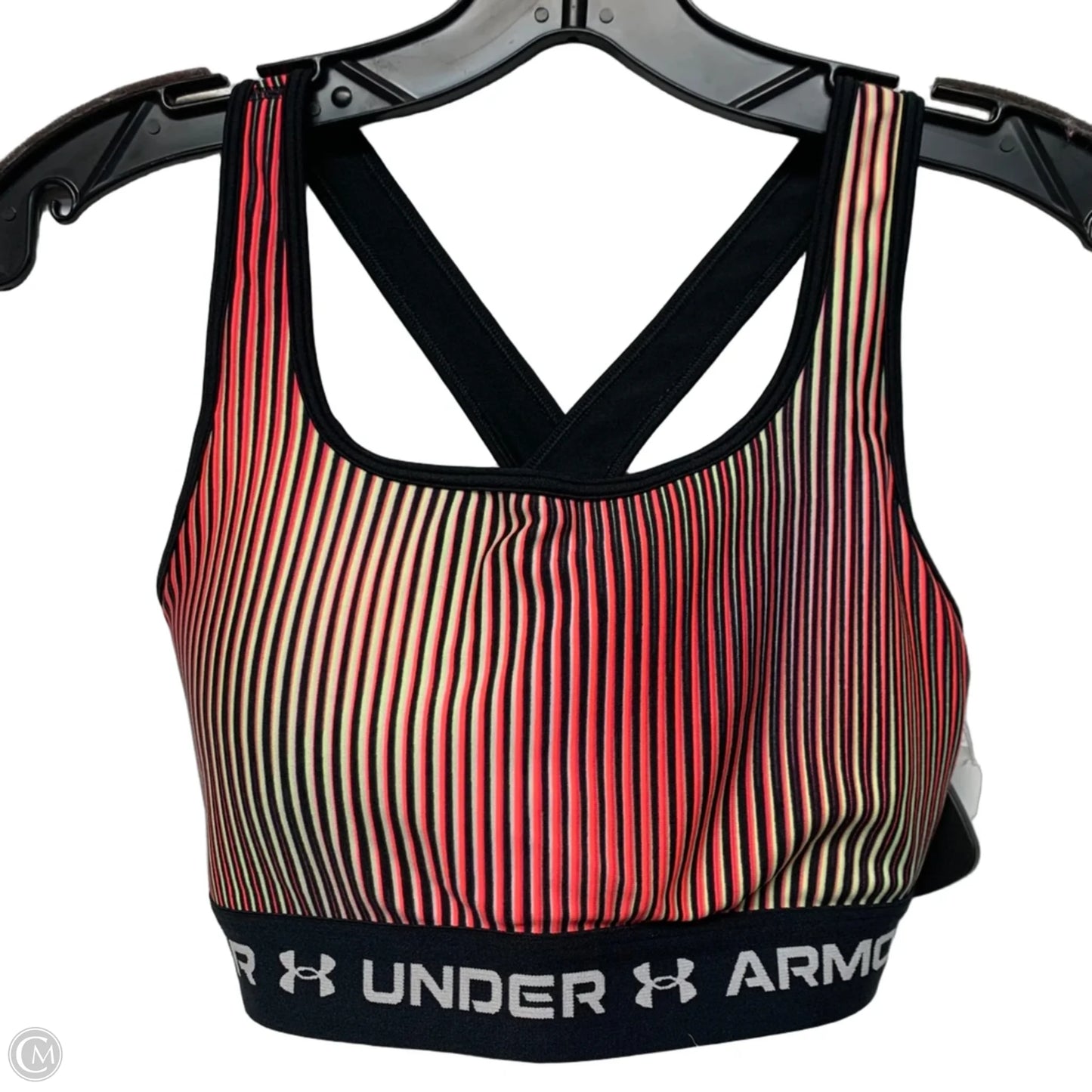 Athletic Bra By Under Armour In Black & Pink, Size: M