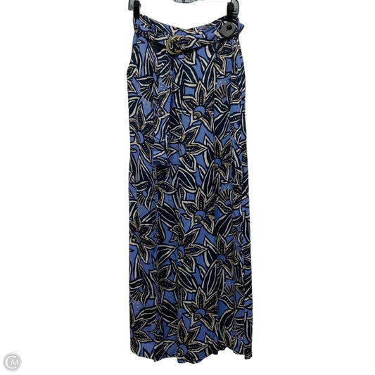 Pants Wide Leg By Omika In Blue & Cream, Size: M
