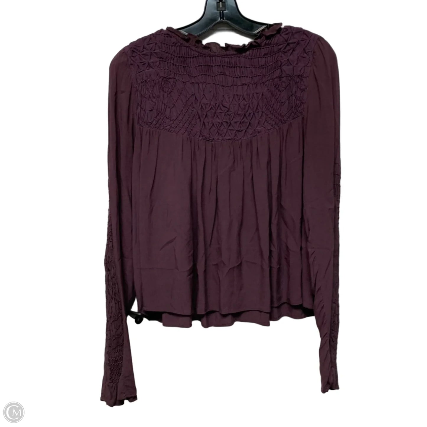 Top Long Sleeve By Free People In Purple, Size: M