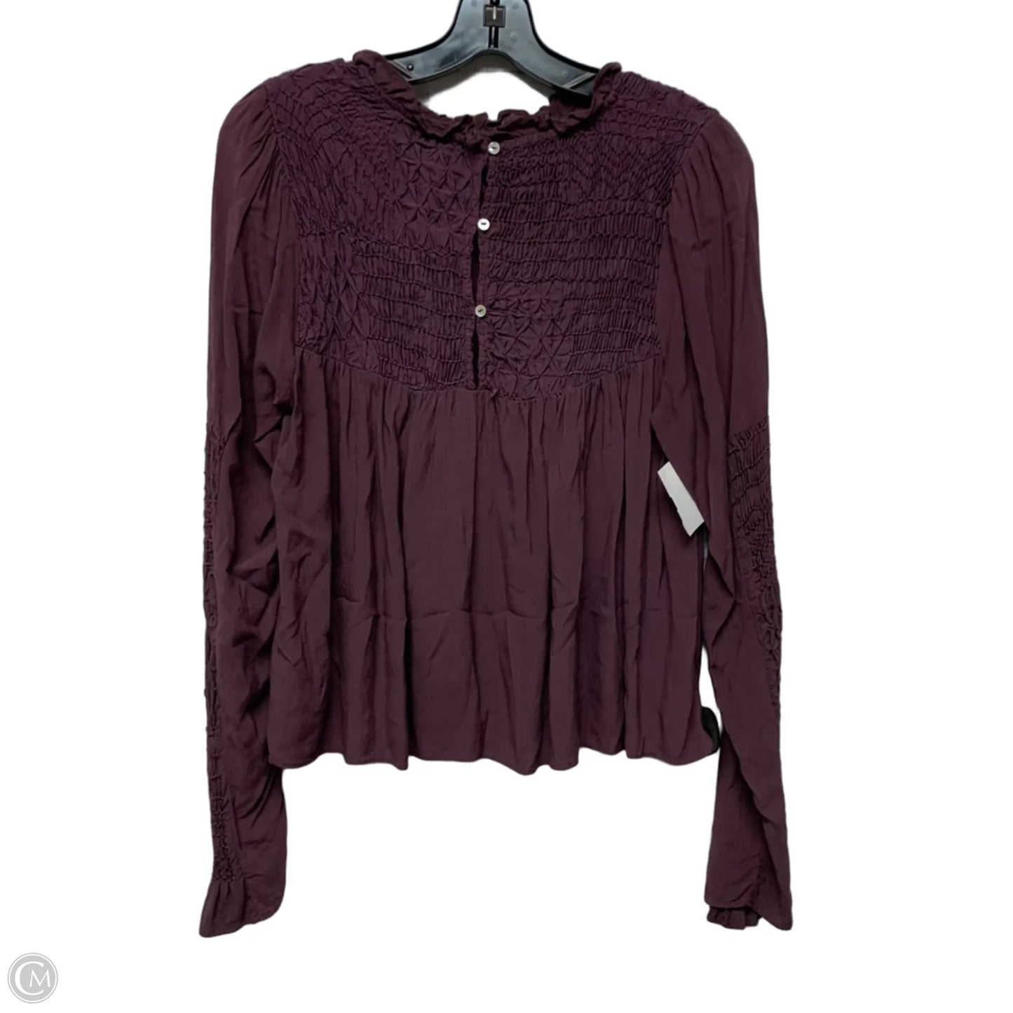 Top Long Sleeve By Free People In Purple, Size: M