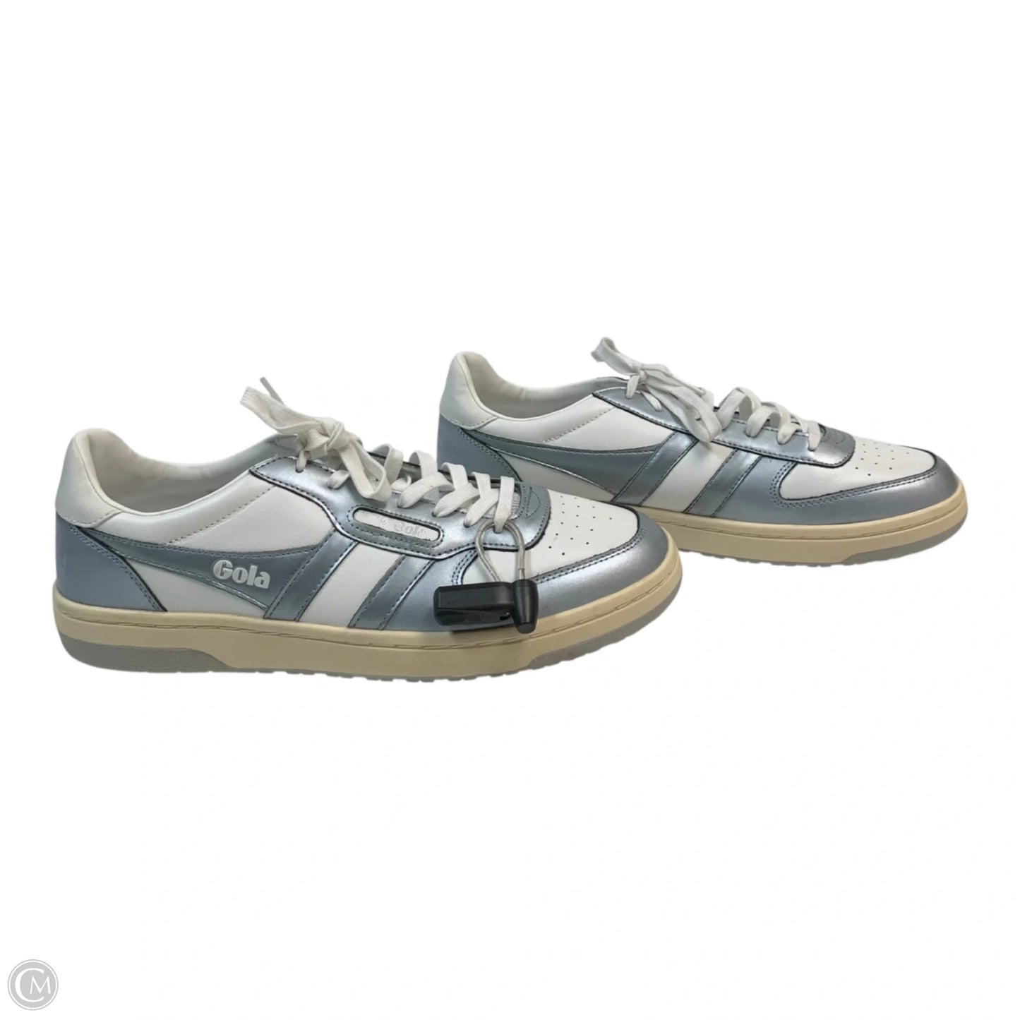 Shoes Sneakers By Gola In Silver & White, Size: 11
