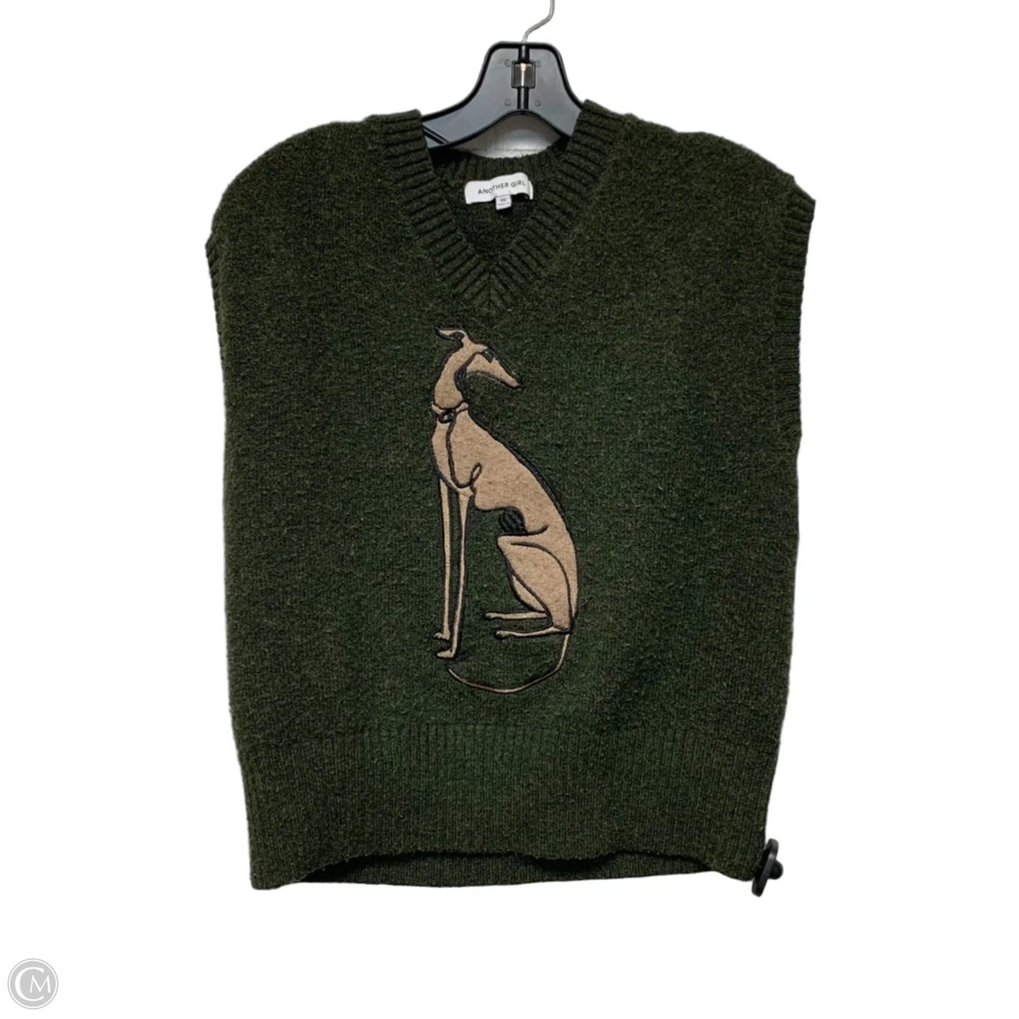 Vest Sweater By Another Girl In Brown & Green, Size: Xs