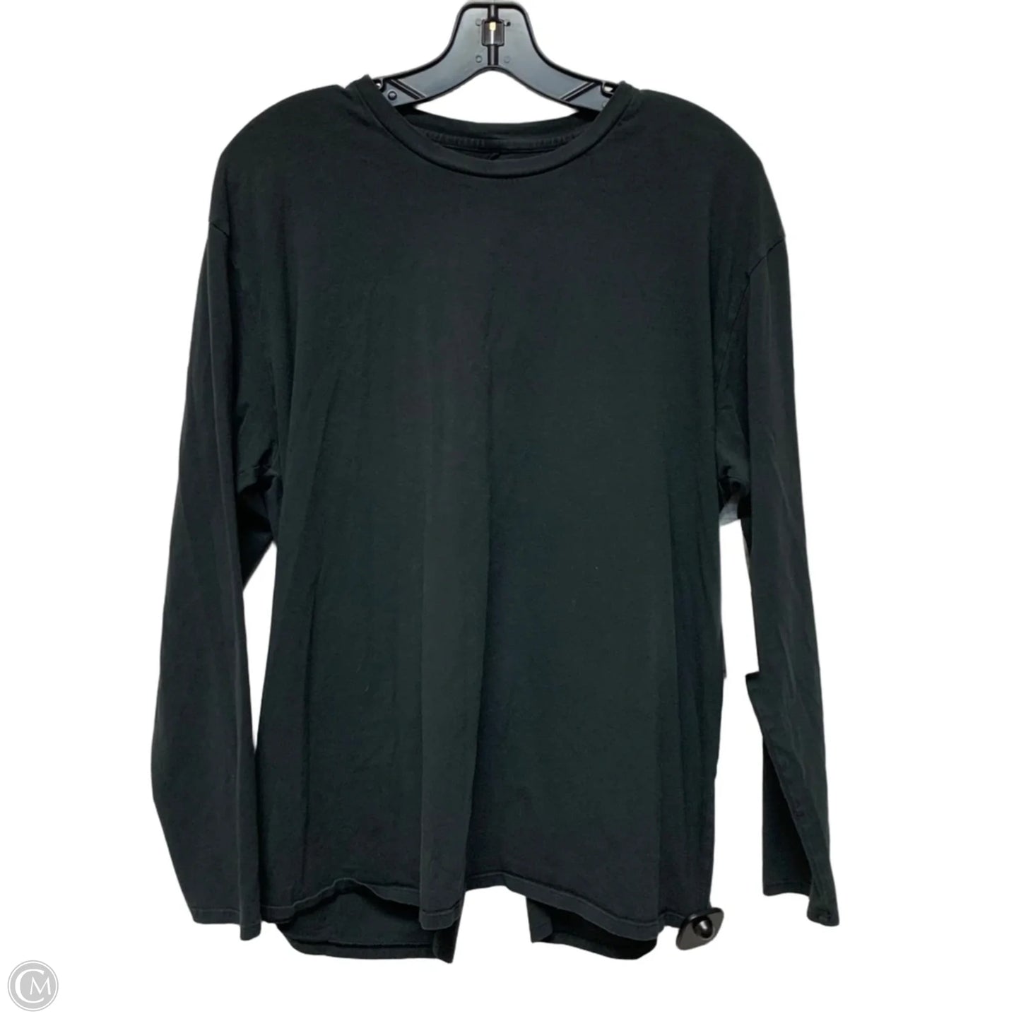 Athletic Top Long Sleeve Crewneck By Lululemon In Black, Size: M