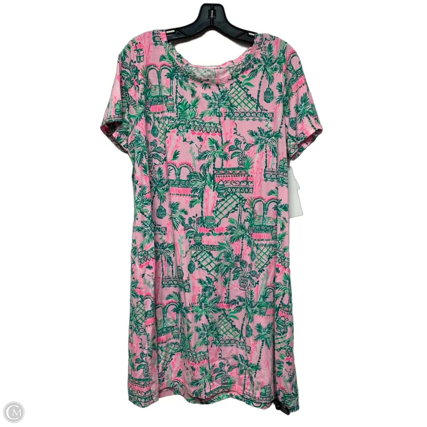Dress Designer By Lilly Pulitzer In Green & Pink, Size: Xl