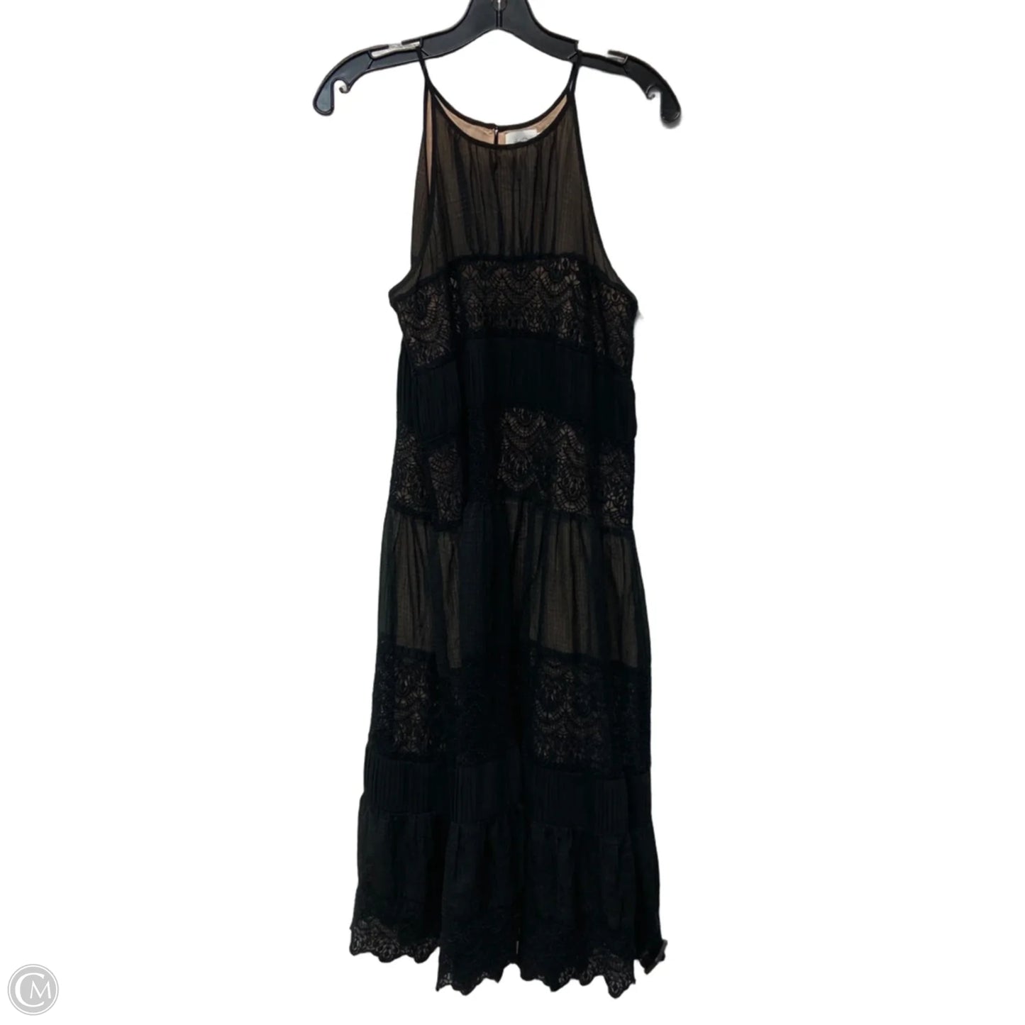 Dress Casual Midi By Hd In Paris In Black & Tan, Size: M