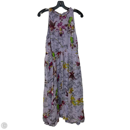 Dress Casual Midi By Anthropologie In Purple, Size: L