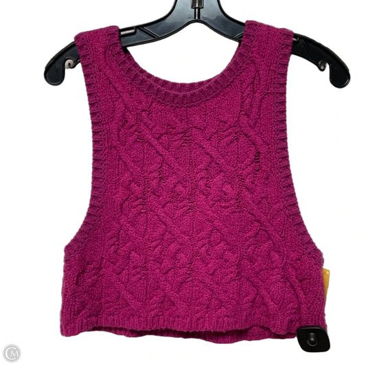 Vest Sweater By Free People In Purple, Size: S