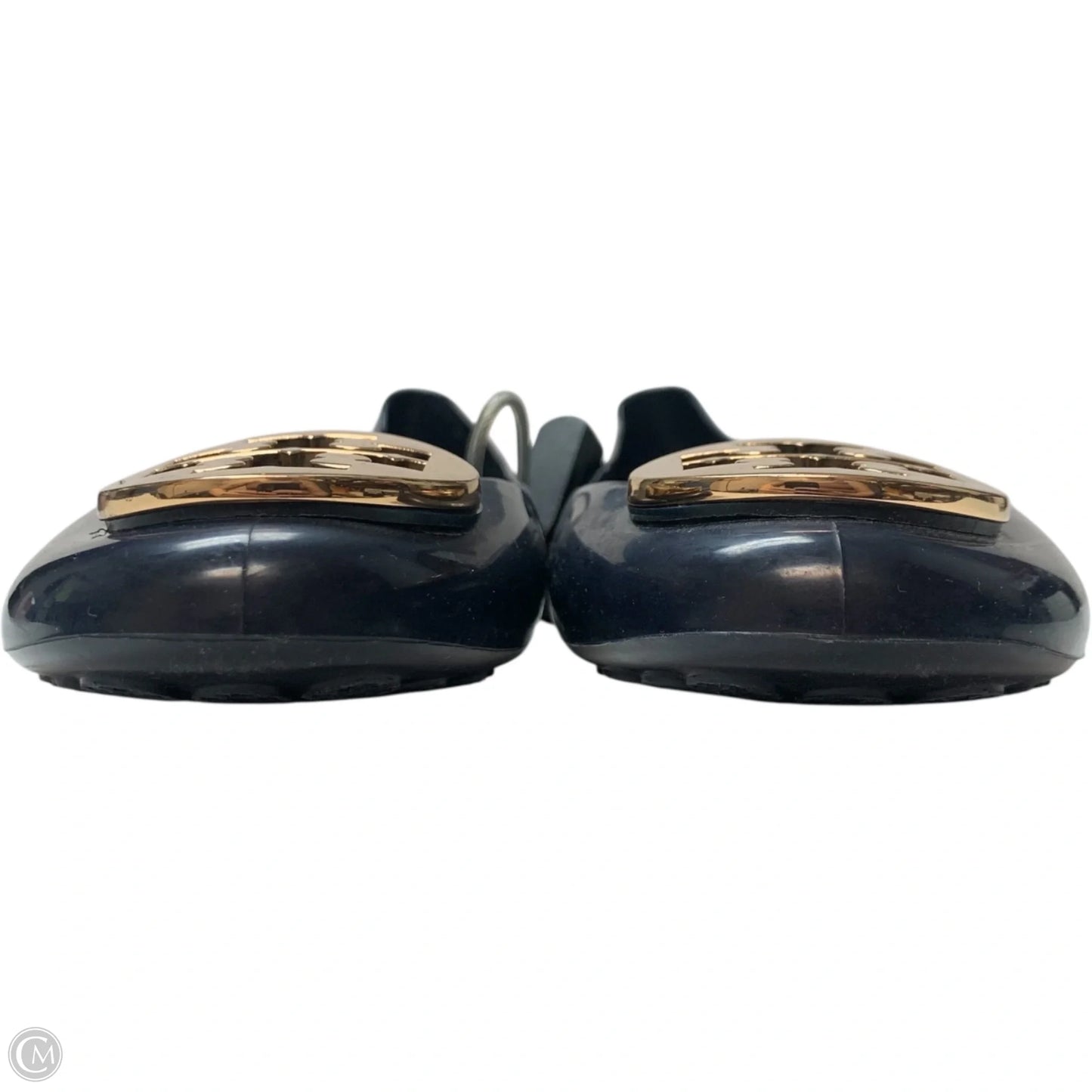 Shoes Designer By Tory Burch In Blue & Gold, Size: 6