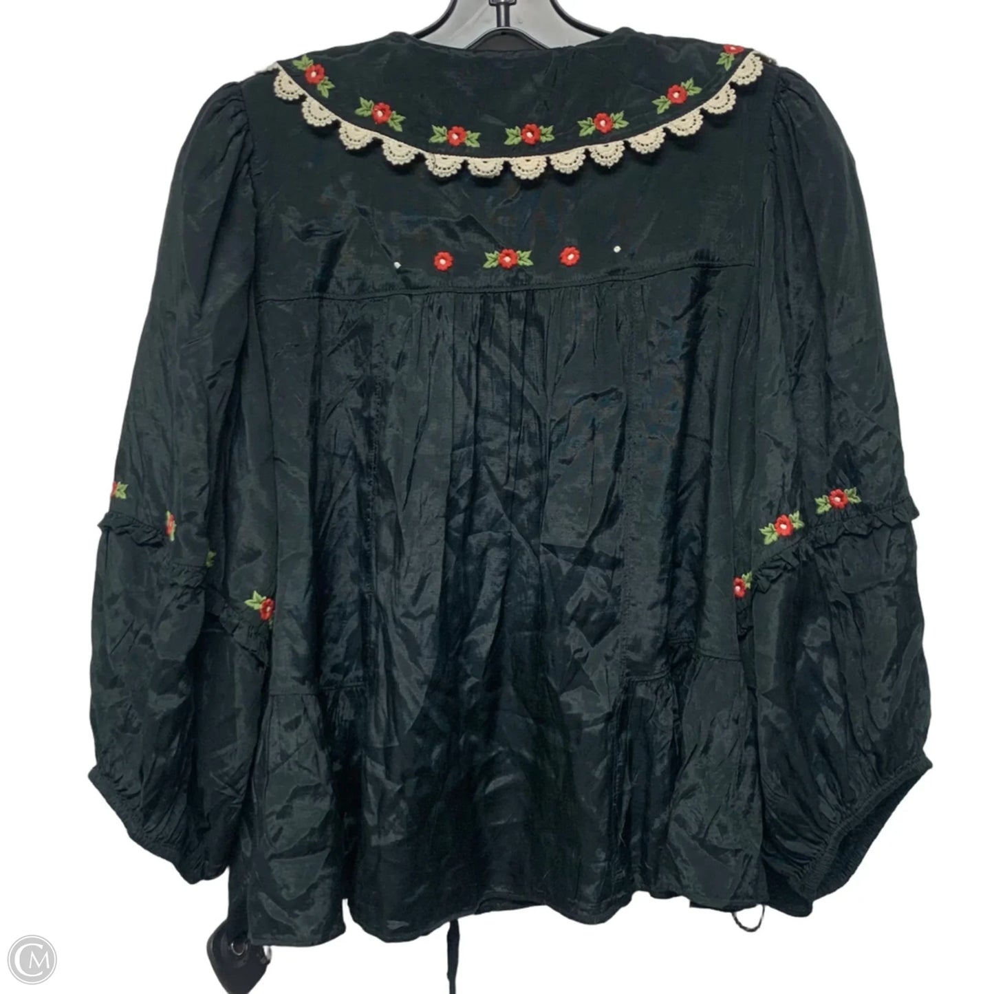 Top Long Sleeve By Free People In Black & Red, Size: S