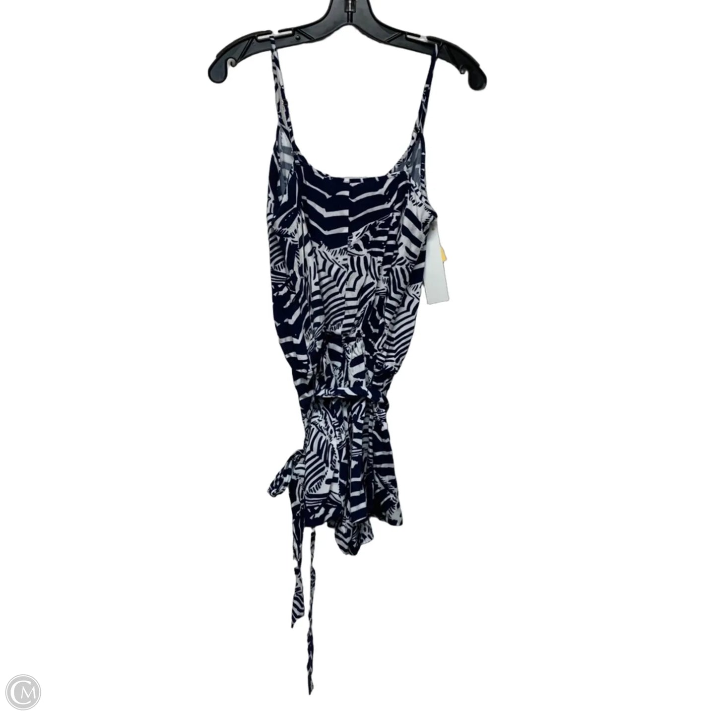 Romper Designer By Lilly Pulitzer In Blue & White, Size: S