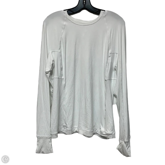 Athletic Top Long Sleeve Crewneck By Lululemon In White, Size: Xl