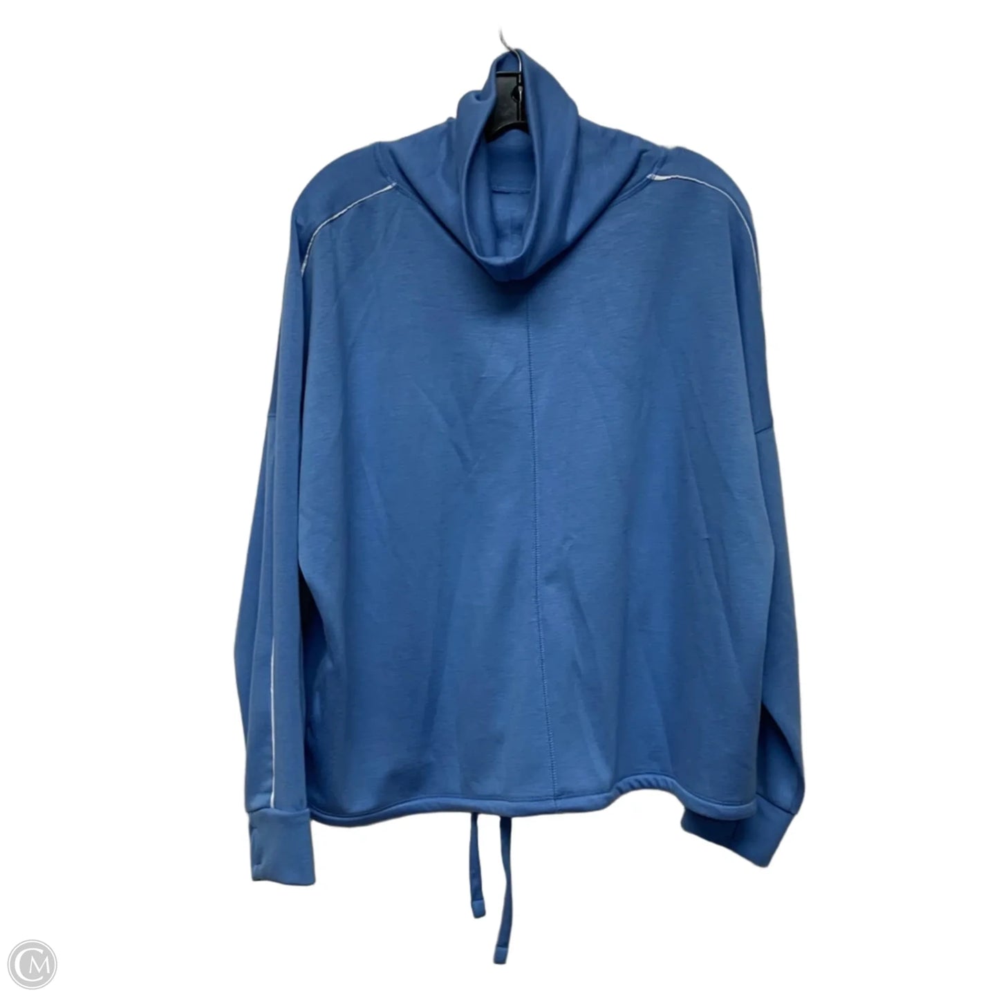 Athletic Top Long Sleeve Collar By Cato In Blue, Size: L