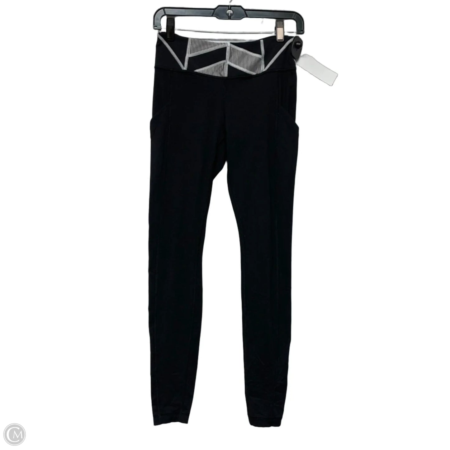 Athletic Leggings By Lululemon In Black & White, Size: S