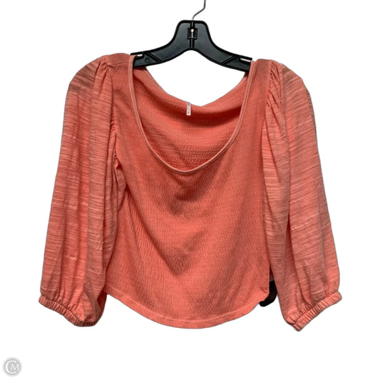 Top Long Sleeve By Free People In Orange, Size: S