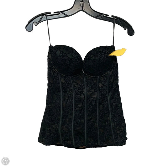 Top Sleeveless By Zara In Black, Size: M