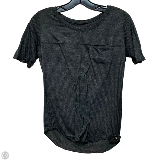 Athletic Top Short Sleeve By Lululemon In Grey, Size: S