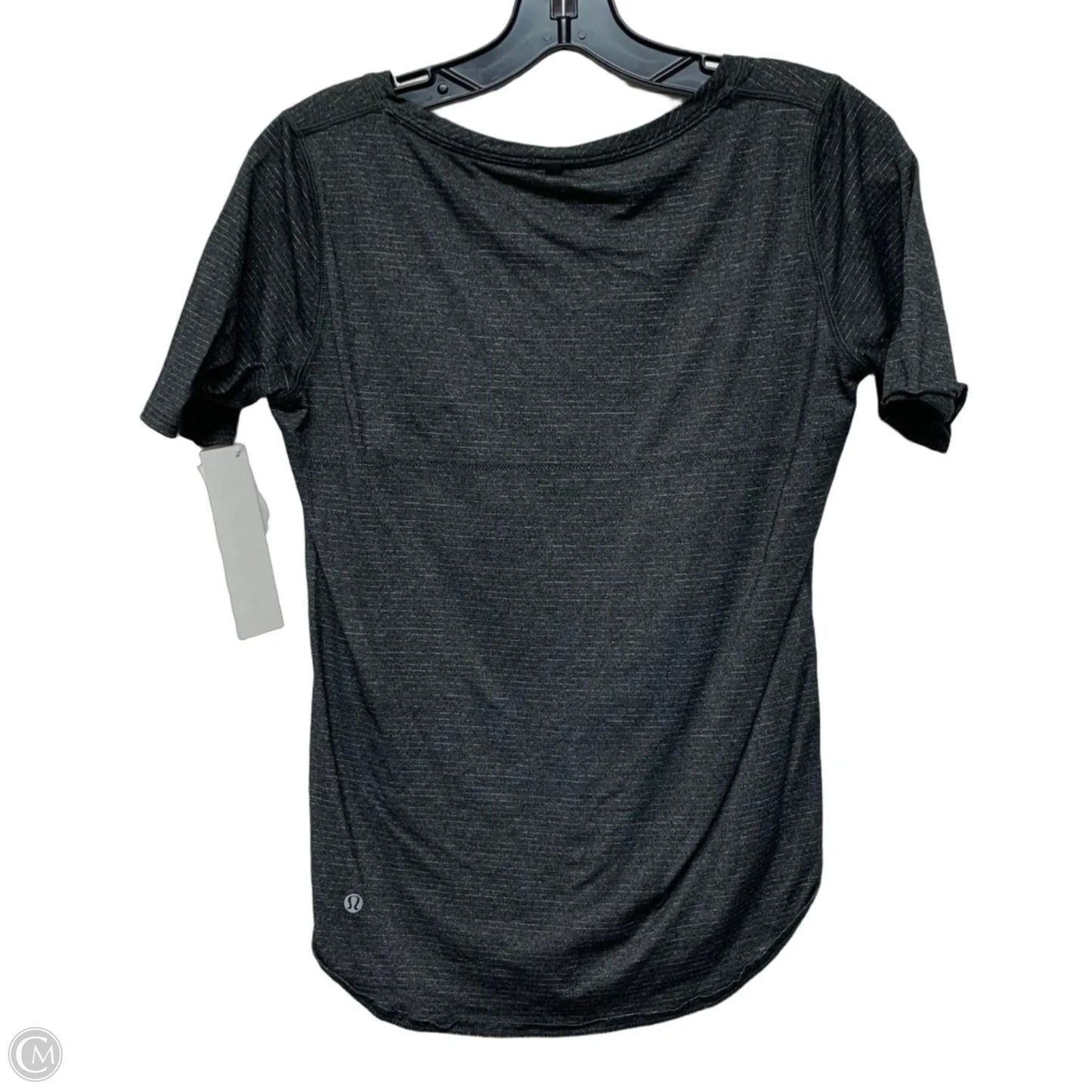 Athletic Top Short Sleeve By Lululemon In Grey, Size: S