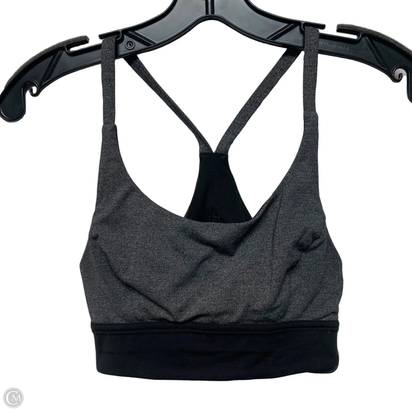 Athletic Bra By Lululemon In Black & Grey, Size: Xs