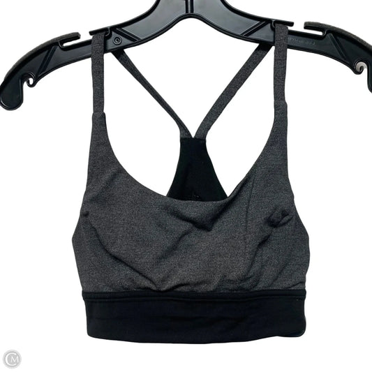 Athletic Bra By Lululemon In Black & Grey, Size: Xs