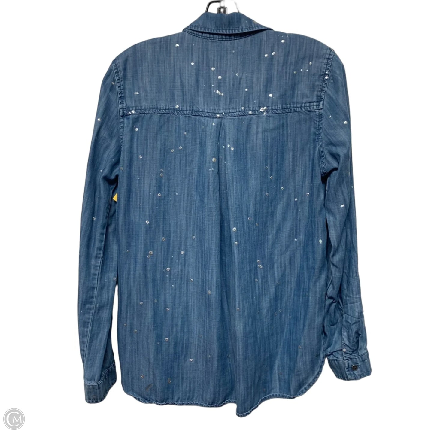 Top Long Sleeve By Cloth & Stone In Blue & Silver, Size: Xs