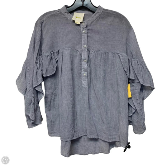 Top Long Sleeve By Maeve In Striped Pattern, Size: M