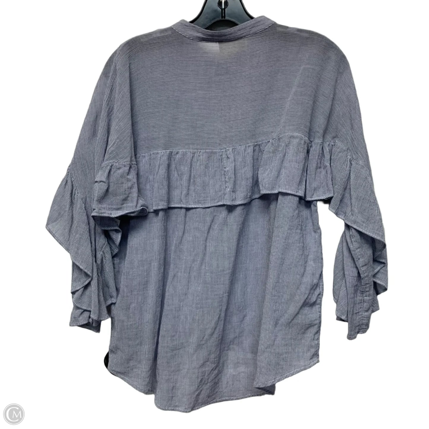 Top Long Sleeve By Maeve In Striped Pattern, Size: M