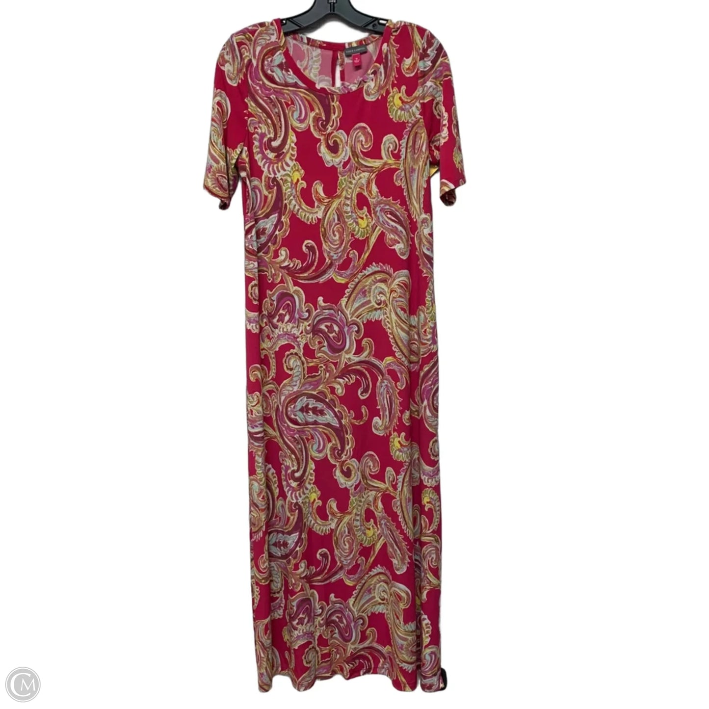 Dress Casual Maxi By Vince Camuto In Pink & Yellow, Size: L