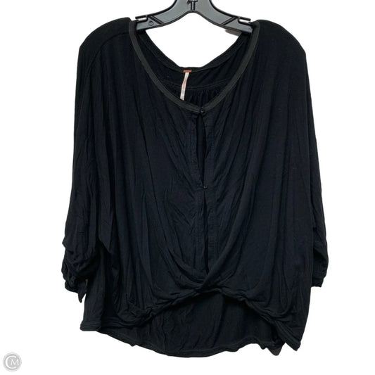 Top 3/4 Sleeve By Free People In Black, Size: M