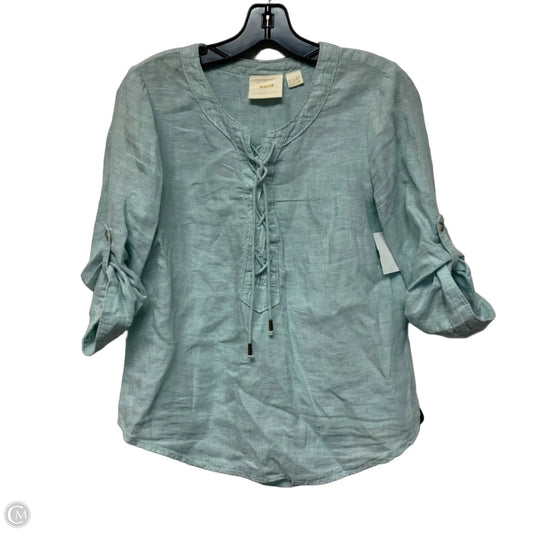 Top 3/4 Sleeve By Maeve In Blue, Size: S
