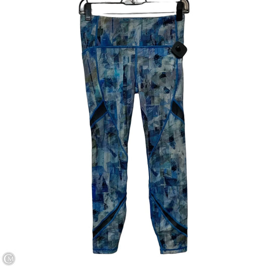 Athletic Leggings Capris By Lululemon In Blue & Green, Size: S