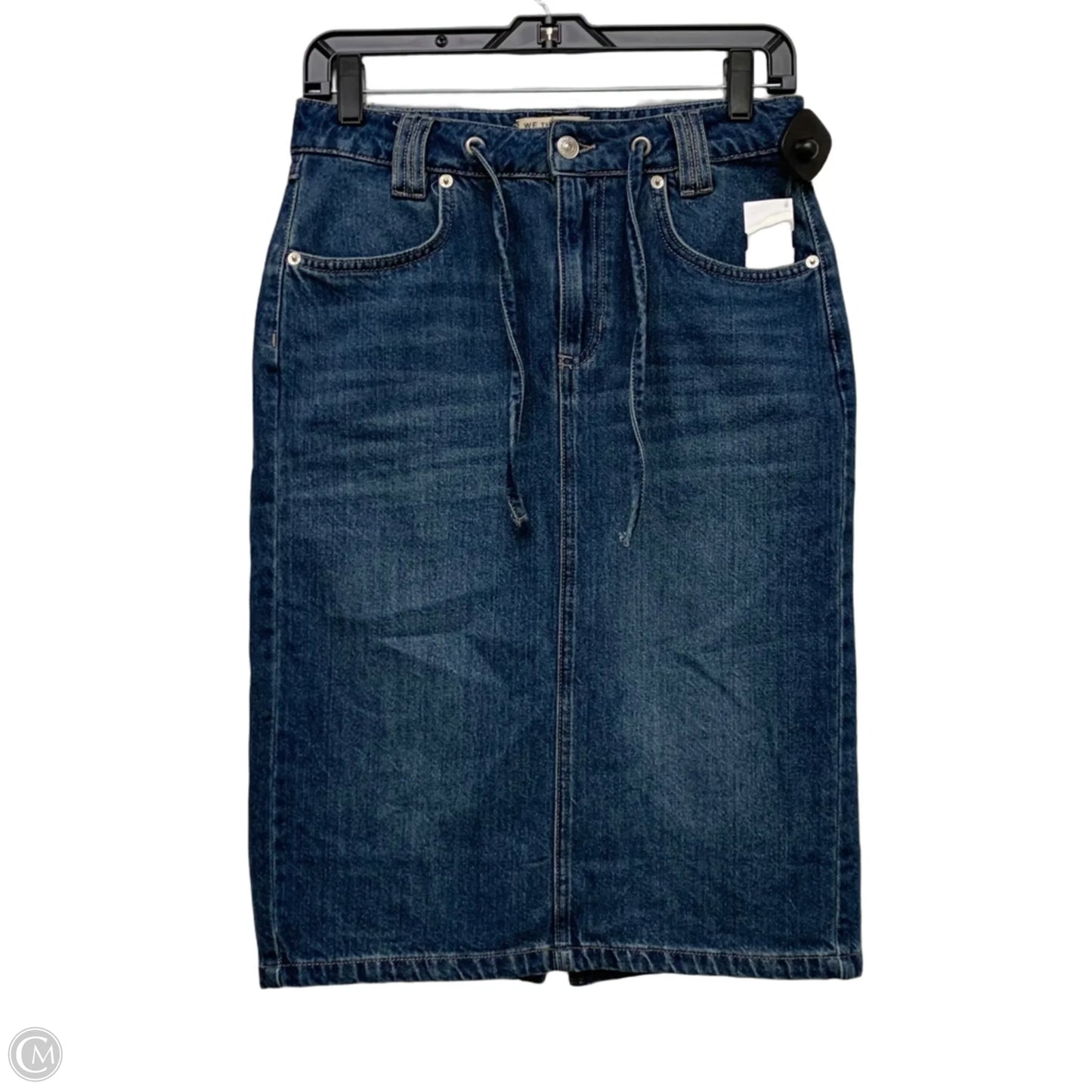 Skirt Midi By Free People In Blue Denim, Size: 2